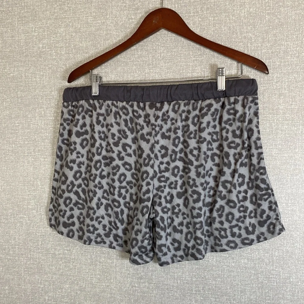 Lucky Brand Gray Cheetah Print Sleep Shorts